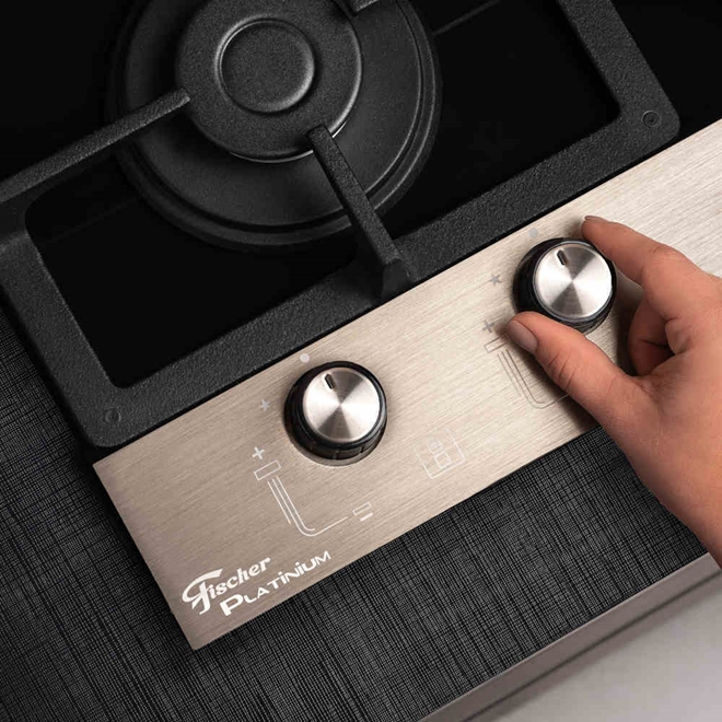 Cooktop 4 Bocas a Gás Fischer Platinium Preto Bivolt Multisom