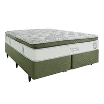 Cama Box King Herval Imperatore Eco Bamboo 193x203x73cm Molas Ensacadas - Marrom