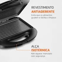 Sanduicheira Mondial S-20 750W Preto/Inox