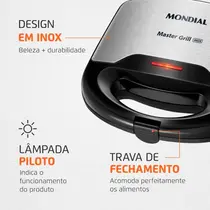 Sanduicheira Mondial S-20 750W Preto/Inox