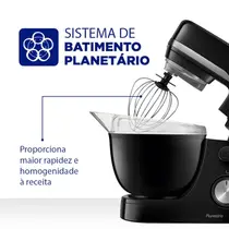 Batedeira Planetária Mondial BP-03 700W com 12 Velocidades e 4,5 Litros Preto