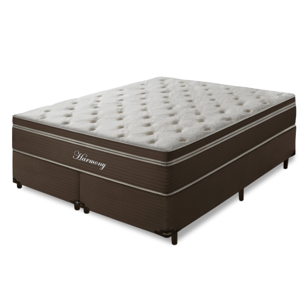 Cama Box King Umaflex Harmony com Molas Ensacadas Marr Schumann