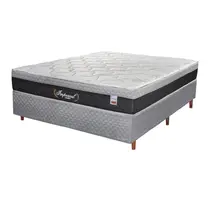 Cama Box Cristalflex Imperial Casal 138x188X60cm Molas Ensacadas - Preto/Cinza