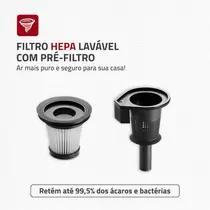 Aspirador de Pó Vertical Mondial Brush Carpet AP-25 com Filtro Removível 1200W Vermelho