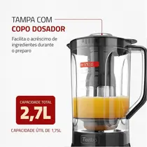 Liquidificador Mondial 900W 2,7 Litros Turbo L-900FB Preto