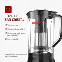 Liquidificador Mondial 900W 2,7 Litros Turbo L-900FB Preto