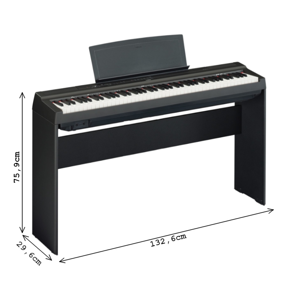 Piano Digital Yamaha P125 com Estante Yamaha L125 Pr Multisom