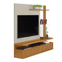 Painel Home para TV até 60 Polegadas 1,8m com Espelho e Ripado Linea Brasil Maragogi