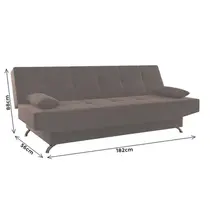Sofá-Cama 3 Lugares 1,82m Veludo Viero Eros