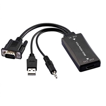 Conversor Multilaser VGA M X HDMI F WI280 C/Áudio - Preto