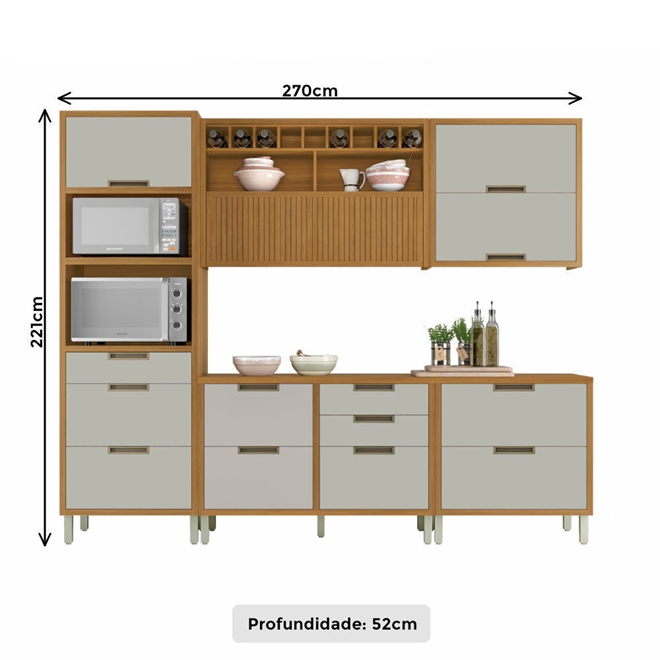 Cozinha Completa 8P 8G Nesher Imperatriz - Off White | Schumann