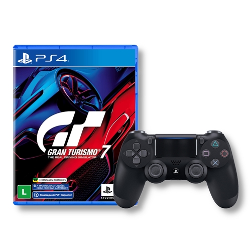 Controle Sony e Jogo Gran Turismo 7 PS4