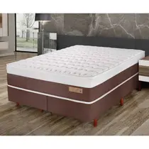 Cama Box Queen Cristalflex Cadiz 158x198x61cm Molas Ensacadas - Marrom