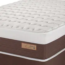 Cama Box Queen Cristalflex Cadiz 158x198x61cm Molas Ensacadas - Marrom