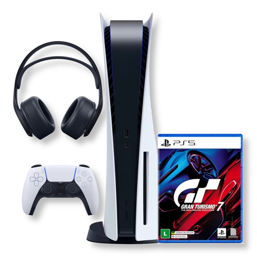 Console Sony PS5 Jogo Gran Turismo 7 Headset Sony Puls