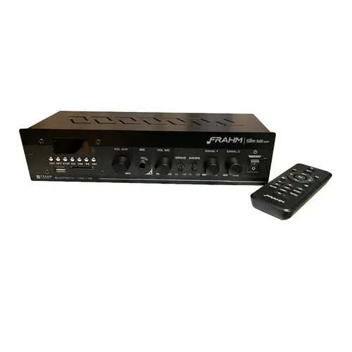 Amplificador Frahm Slim 1600 APP 60W RMS Preto - Bivolt