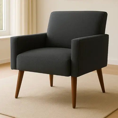 Poltrona Pés Madeira Maciça Veludo Luxe OLM Berlim