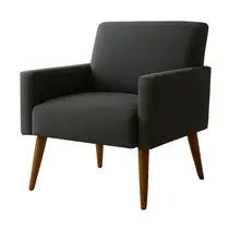 Poltrona Pés Madeira Maciça Veludo Luxe OLM Berlim