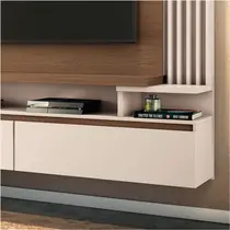 Estante Home para TV até 55 Polegadas 1,81m com LED HB Móveis Cosmo