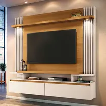 Estante Home para TV até 55 Polegadas 1,81m com LED HB Móveis Cosmo