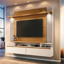 Estante Home para TV até 55 Polegadas 1,81m com LED HB Móveis Cosmo