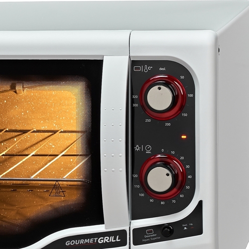 Forno Elétrico Fischer Gourmet Grill 44 Litros Branco - Timer