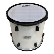 Surdo Marcial Luen 14”x14” de Pele Leitosa com Colete - Branco/Preto