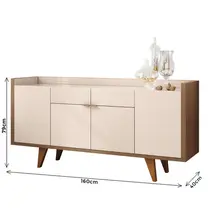 Buffet 4 Portas 2 Gavetas 160cm HB Móveis Melodia