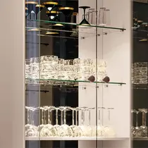 Cristaleira 70cm 2 Portas com Vidro 1 Gaveta com LED HB Móveis Aura