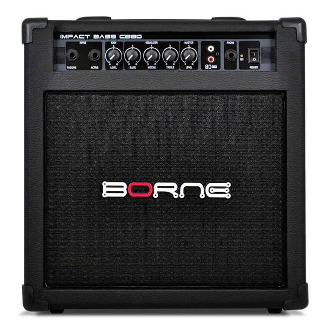 Cubo para Baixo Borne Impact Bass CB80 30W RMS Preto B Schumann