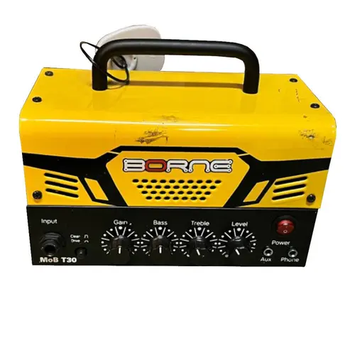 Cabeçote para Guitarra Borne MoB T30 30W RMS Amarelo - Bivolt