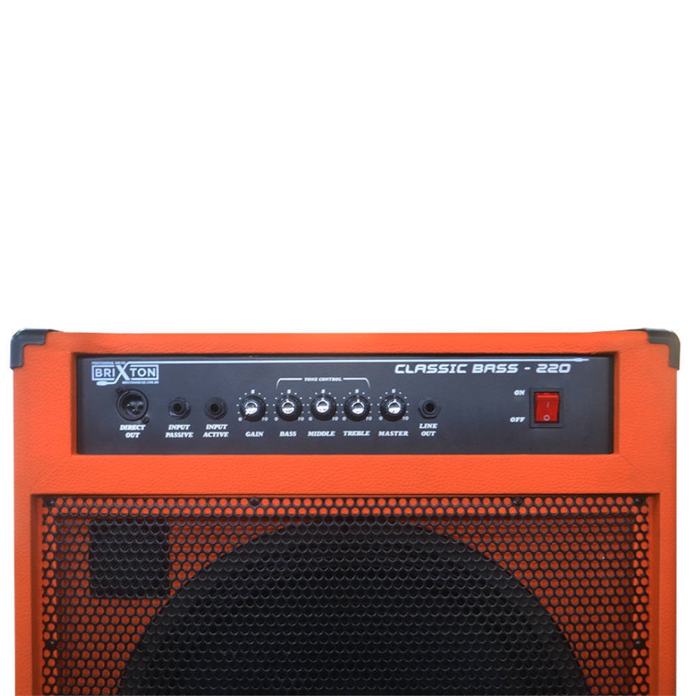 Cubo p/Baixo Brixton Classic Bass 220 220W RMS Laranja Schumann