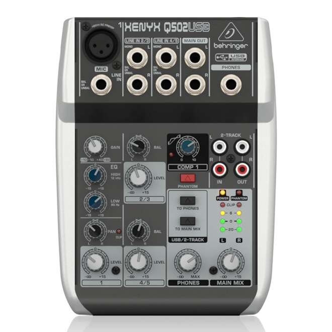 Mesa De Som Behringer Xenyx Q Usb Canais Phantom P Schumann