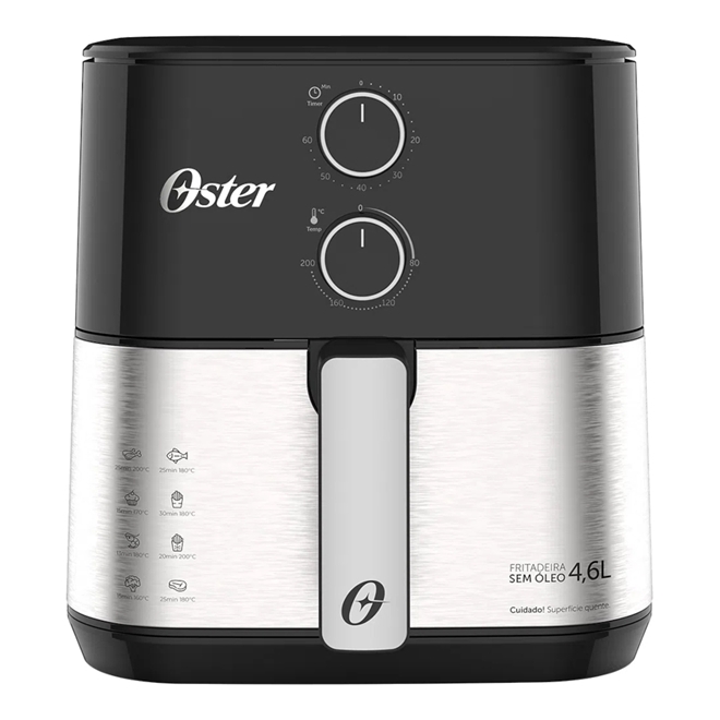 Fritadeira Air Fryer Oster OFRT520 4,6 Litros 1500W Pr Schumann