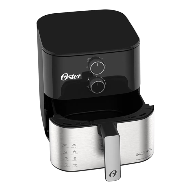 Fritadeira Air Fryer Oster OFRT520 4,6 Litros 1500W Pr Schumann