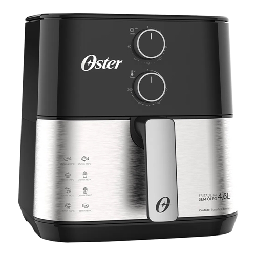 Fritadeira Air Fryer Oster OFRT520 4,6 Litros 1500W Pr Schumann