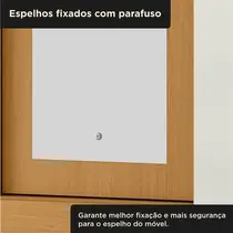 Guarda-Roupa Casal com Espelho 6 Portas 2 Gavetas MX Móveis Bogotá