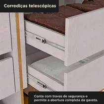 Guarda-Roupa Casal com Espelho 6 Portas 2 Gavetas MX Móveis Bogotá