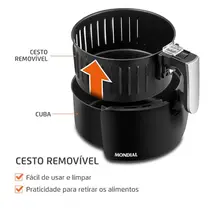 Fritadeira Air Fryer Mondial New Pratic AF-31 3,5 Litros 1500W Preto