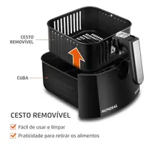 Fritadeira Air Fryer Mondial AFN-50-BI 5 Litros 1900W Preto