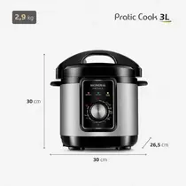 Panela de Pressão Elétrica Digital Mondial 3 Litros 700W Pratic Cook Premium PE-47-3L-I Preto/Inox