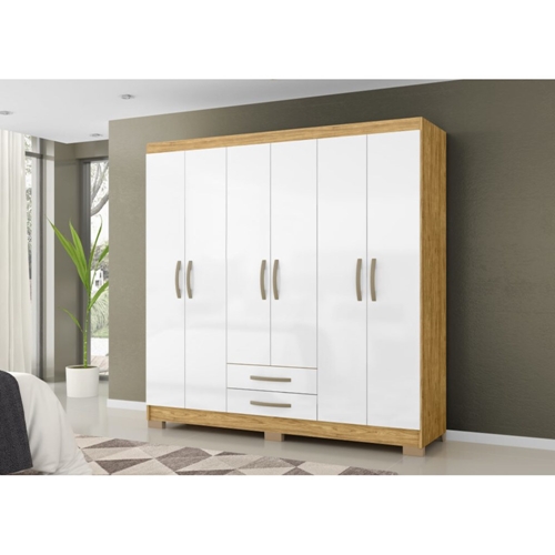 GuardaRoupa Casal 6 Portas 2 Gavetas MX Móveis Maceió Schumann