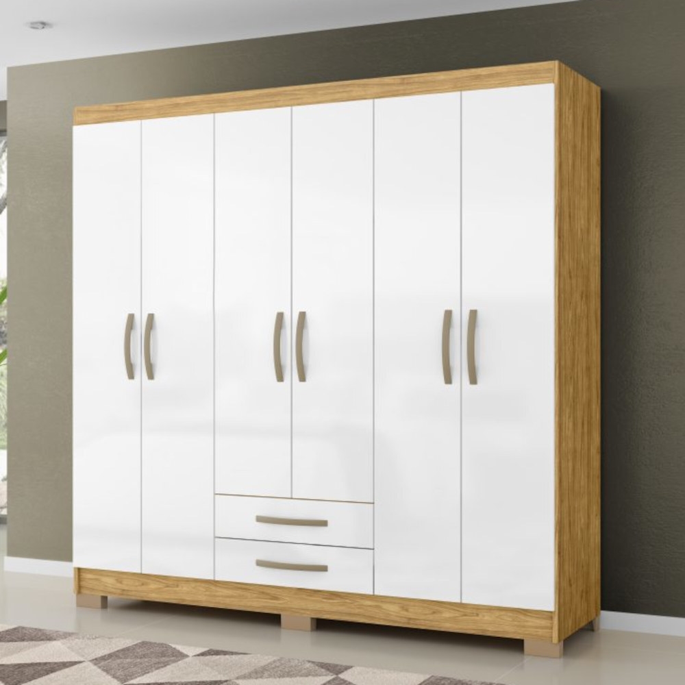 GuardaRoupa Casal 6 Portas 2 Gavetas MX Móveis Maceió Multisom