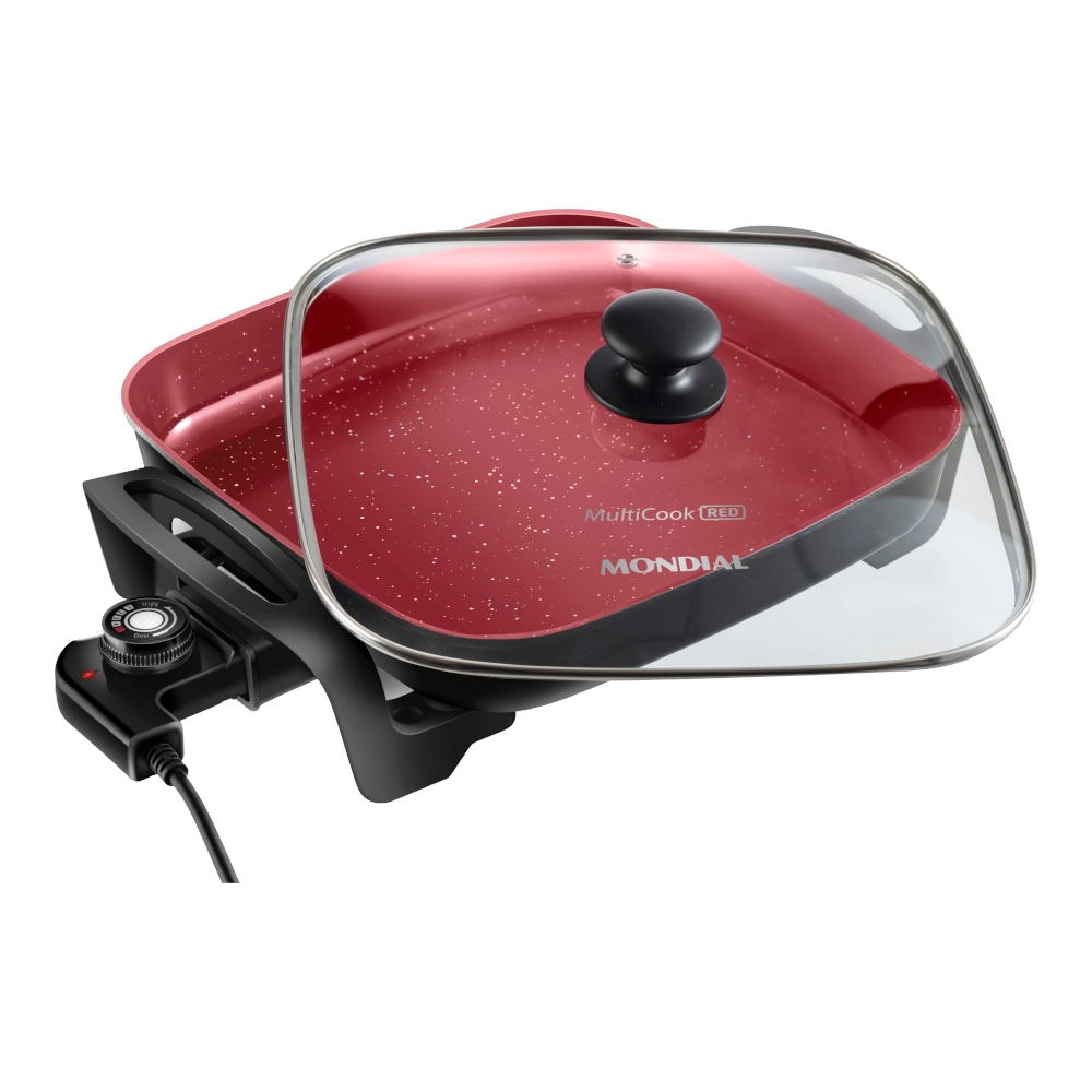 Panela Elétrica Grill Mondial PE-49-RC 1200W Preto/Ver | Schumann