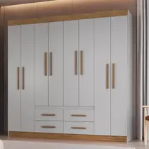 Guarda-Roupa Casal 8 Portas 4 Gavetas 100% MDF Doripel Las Vegas