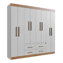Guarda-Roupa Casal 8 Portas 4 Gavetas 100% MDF Doripel Las Vegas