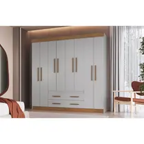 Guarda-Roupa Casal 8 Portas 4 Gavetas 100% MDF Doripel Las Vegas