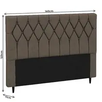 Cabeceira Casal Estofada Veloplus Dobuê Miami