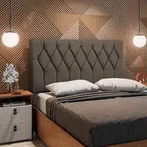 Cabeceira Casal Estofada Veloplus Dobuê Miami