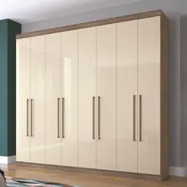 Guarda-Roupa Casal 8 Portas e 4 Gavetas Santos Andirá Havana Master Vip